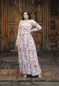 Jyoti Fashion Women's Multicolor Heavy Digital Printed Georgette Anarkali Dress | Grocsy