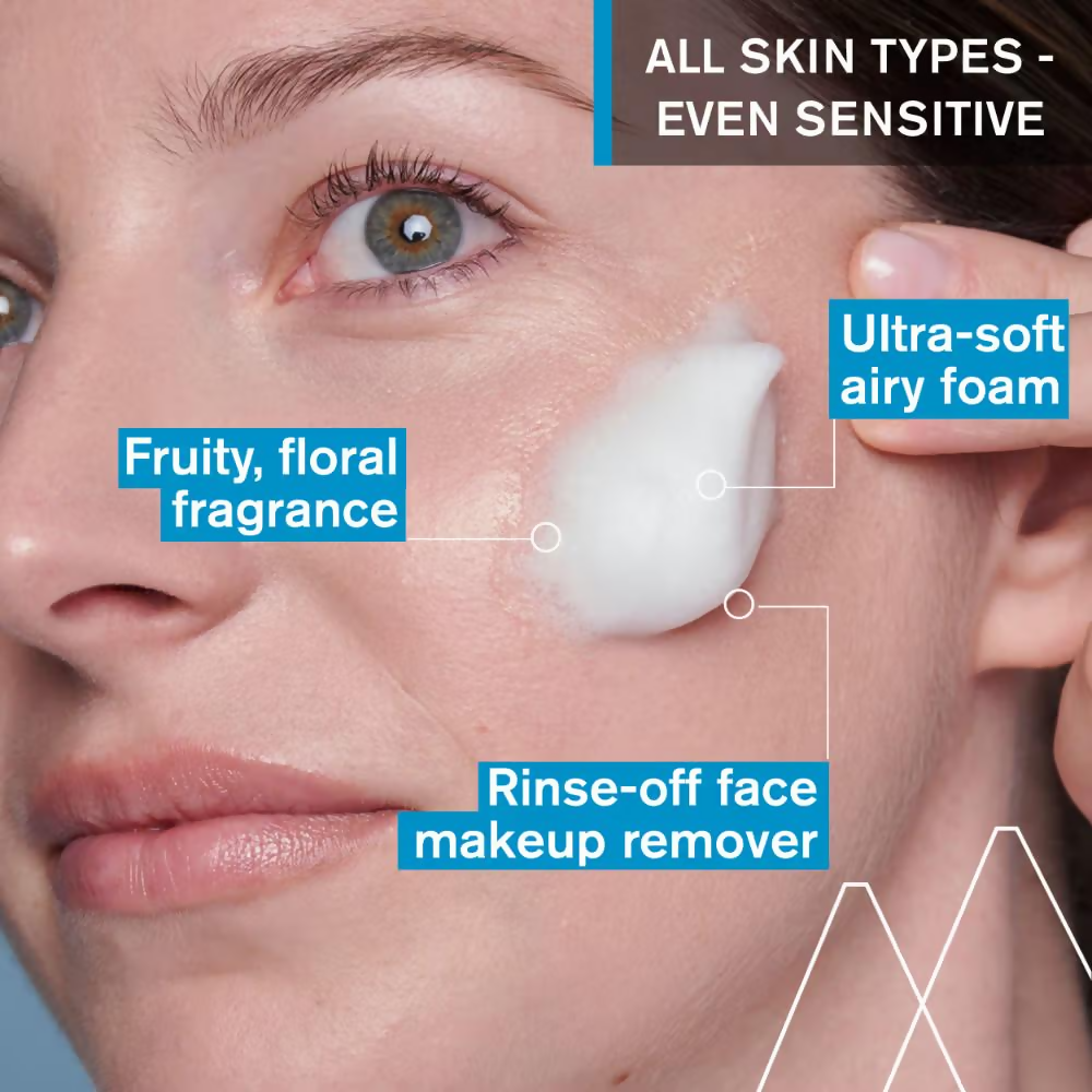 Uriage Face Cleanser Make-Up Remover Ultra-Soft Airy Foam Rinse-Off Cleanser | Grocsy
