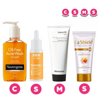 Grocsy CSMS (Cleanser, Serum, Moisturizer, Sunscreen) Combo For Oily Skin | Grocsy