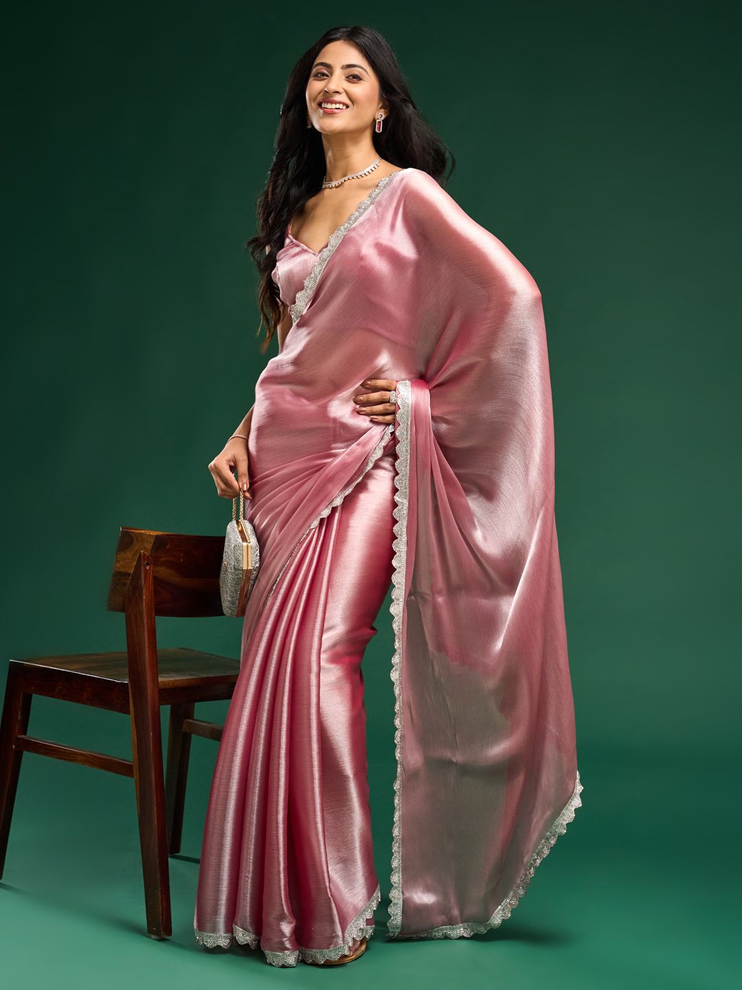 kasee Solid Embellished Saree | Grocsy