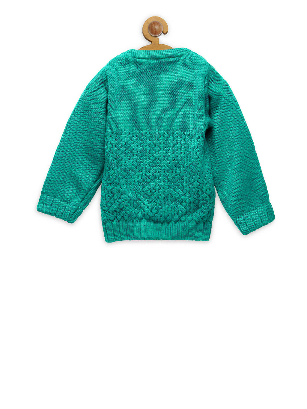 Chutput Kids Cute Green Coloured Solid Pullover Sweater | Grocsy