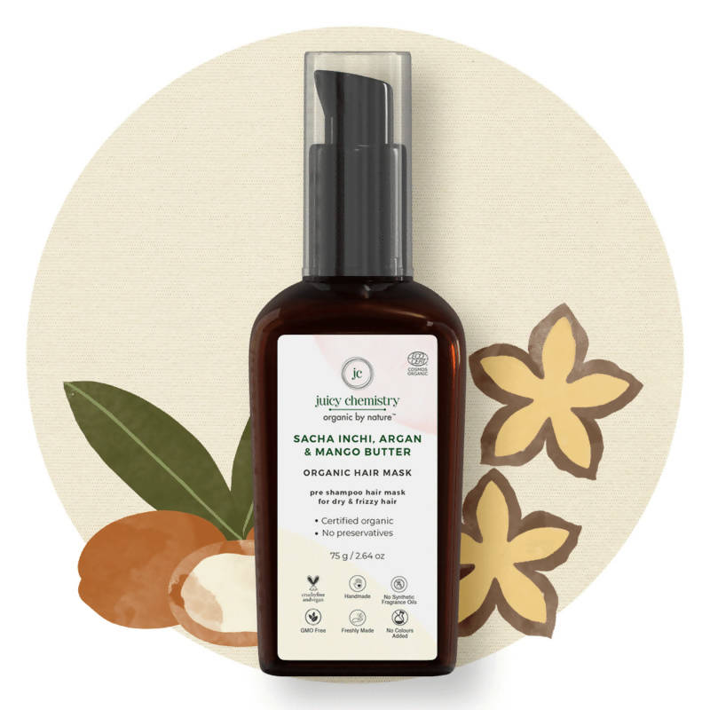 Juicy Chemistry Sacha Inchi, Argan & Mango Butter Hair Mask | Grocsy