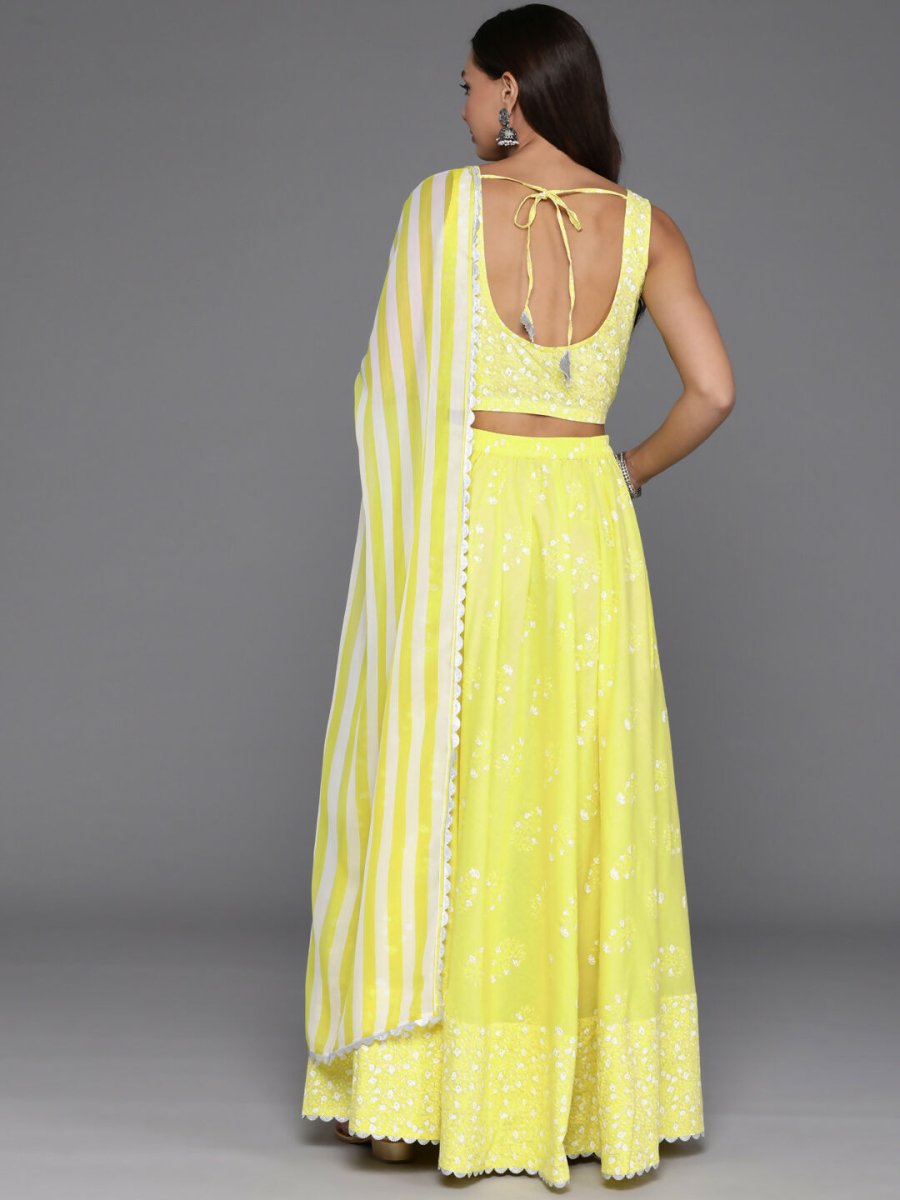 Ahalyaa women's wear Traditional wear lehenga choli - Yellow | Grocsy
