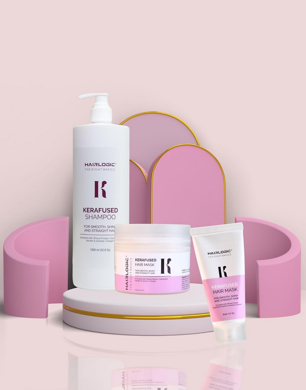 Hair Logic Kerafused Mask For Frizzy Hair Ideal for Men & Women | Grocsy