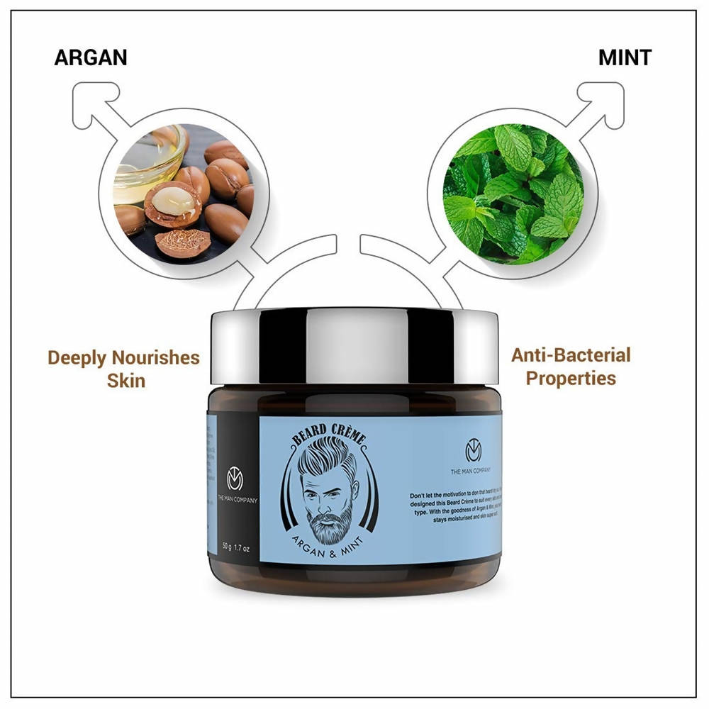 The Man Company Beard Softening Cream with Argan & Mint | Grocsy