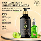 Ivory Natural Grey Serum And Hair Shampoo Combo Restores Natural Hair Wellness And Nourished, Shiny Hair | Grocsy