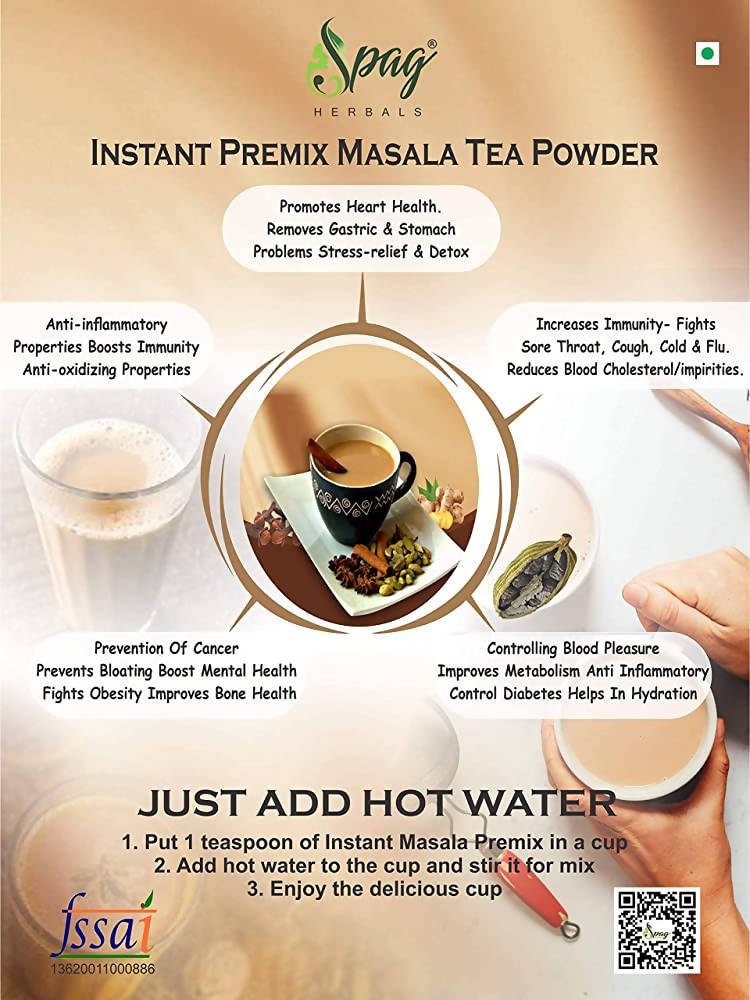 Spag Herbals Premium Instant Masala Tea Powder | Grocsy