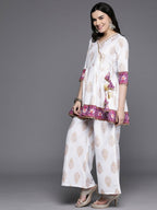 Ahalyaa Women's Traditional Wear Co-ods - White | Grocsy