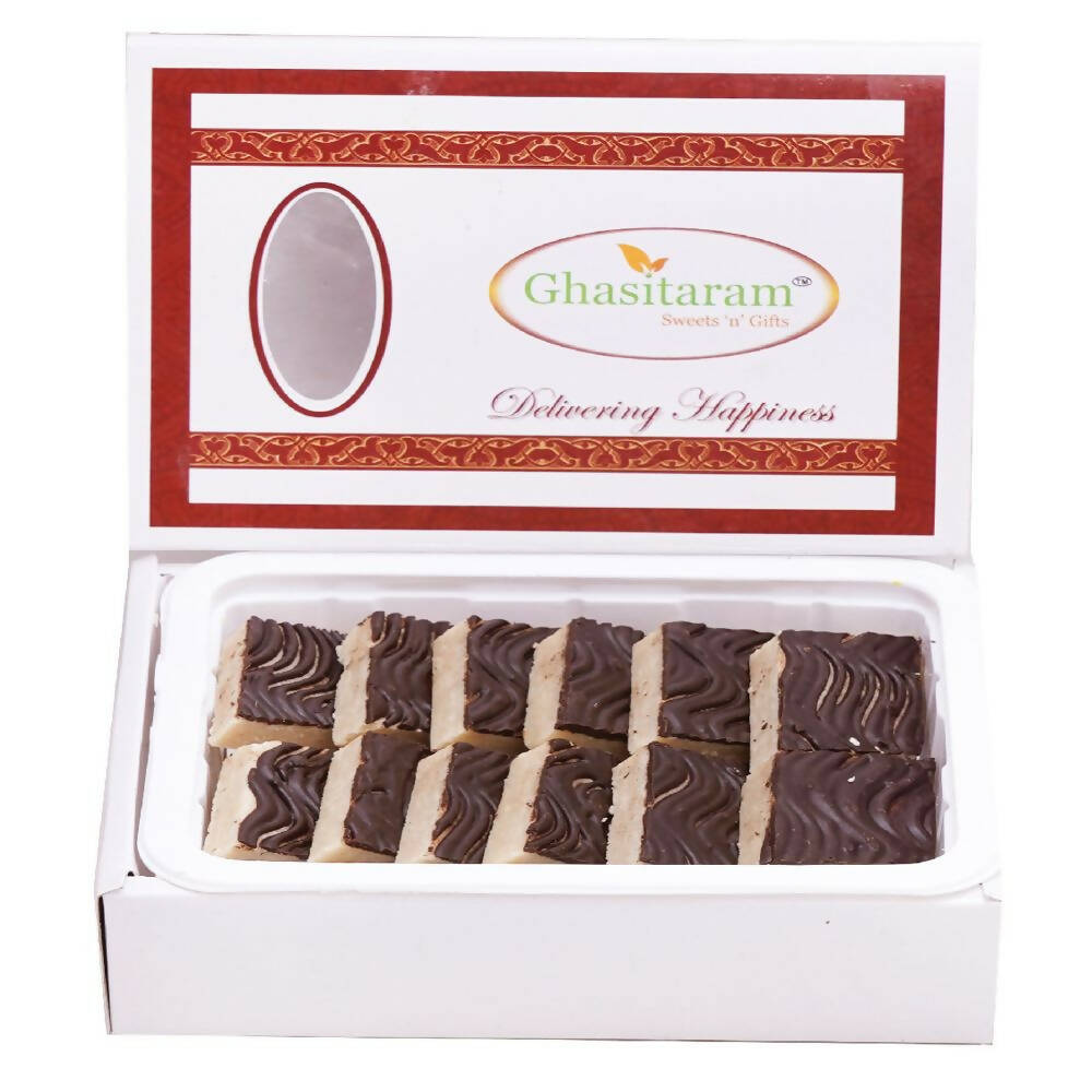 Ghasitaram Chocolate Coated Kaju Katli Sweets | Grocsy