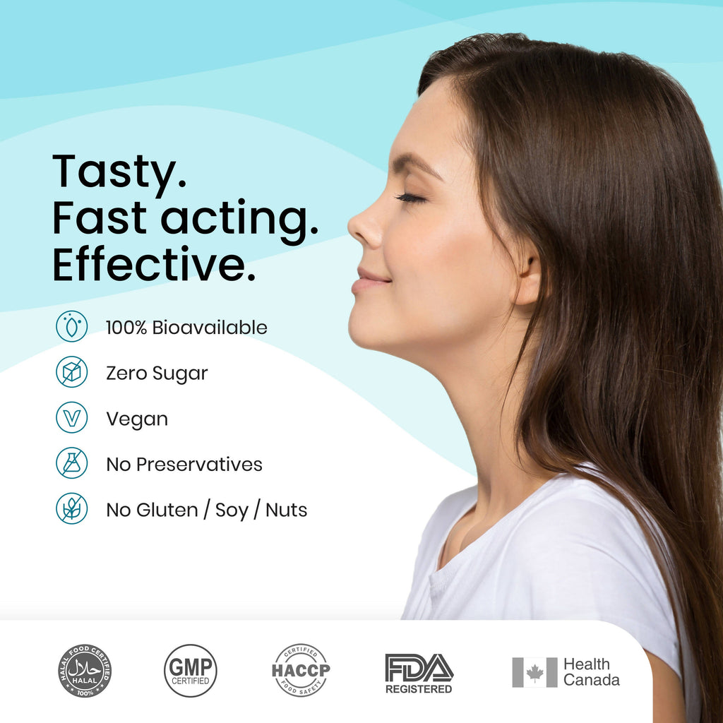 Wellbeing Nutrition Melts instant Throat Relief Oral Strips-Soothing Ginger Lemon Honey Flavor | Grocsy