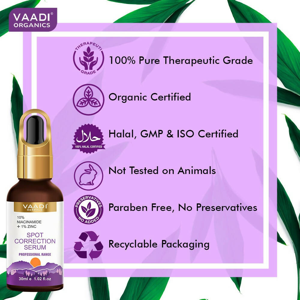 Vaadi Herbals Spot Correction Serum With 10 % Niacinamide & 1% Zinc | Grocsy