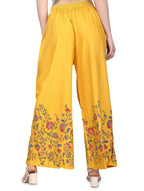 Mominos Fashion Mustard Floral Design Palazzo | Grocsy