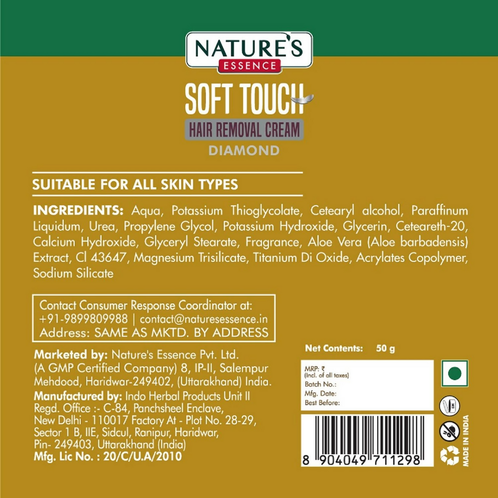 Nature's Essence Hair Removal Cream Gold - For All Skin Types | Grocsy
