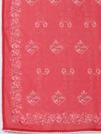 Myshka Red Color Cotton Printed Kurta With Pant Dupatta Set | Grocsy