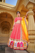 Beautiful Printed Lengha Choli for Women Party Wear Ghagra Choli Wedding Lehenga by Infinity Export | Grocsy
