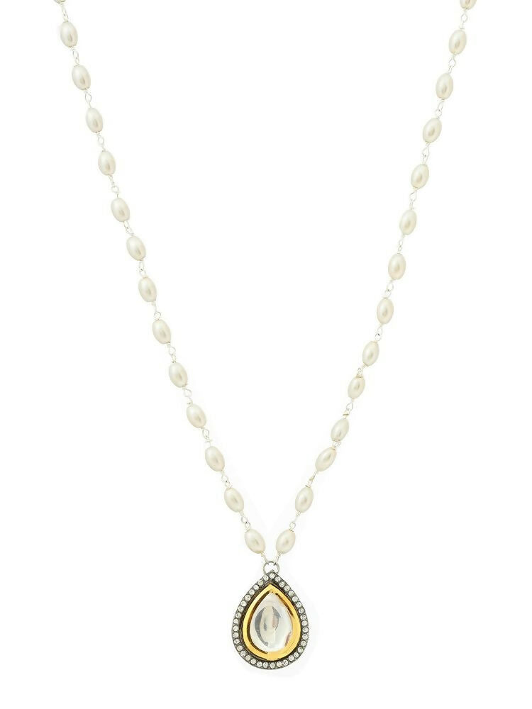 Beaded Kundan Necklace - Ruby Raang | Grocsy