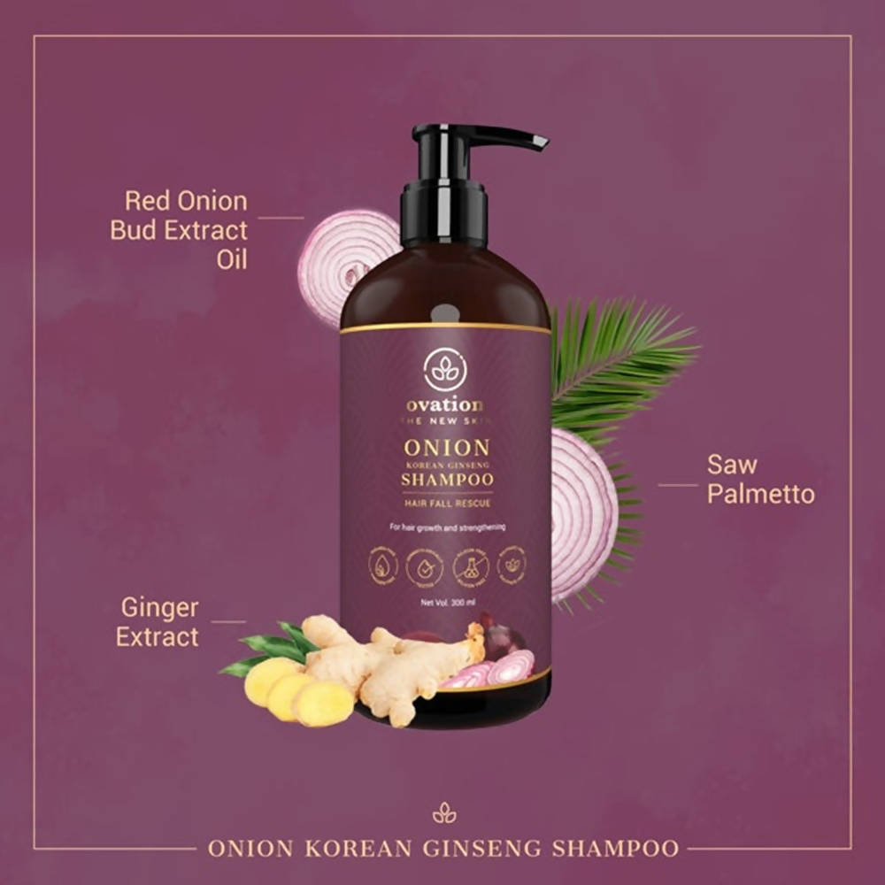 Ovation Onion Korean Ginseng Shampoo | Grocsy