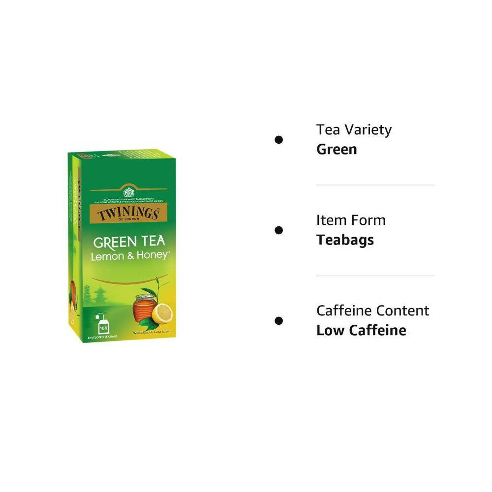 Twinings Green Tea Lemon & Honey Teabags | Grocsy