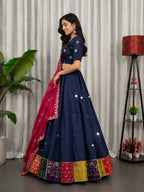 Lehenga Mart Blue Designer Navratri Lehenga Choli for Women | Grocsy