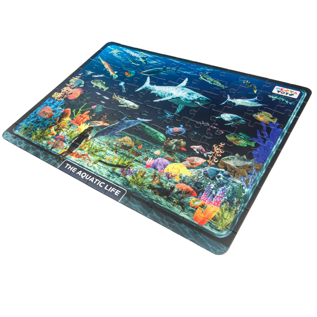 Nesta Toys Aquatic Life Jigsaw Puzzle for Kids, Jumbo Floor Puzzle, Educational Toy (6+ Years) | Grocsy