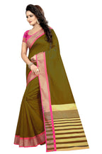 Vamika Weaving Green Cotton Silk Saree (MASTANI WEAVING GREEN) | Grocsy