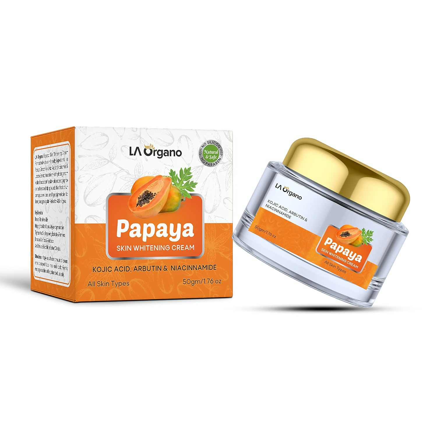 LA Organo Papaya Cream For Skin Brightening & Whitening | Grocsy
