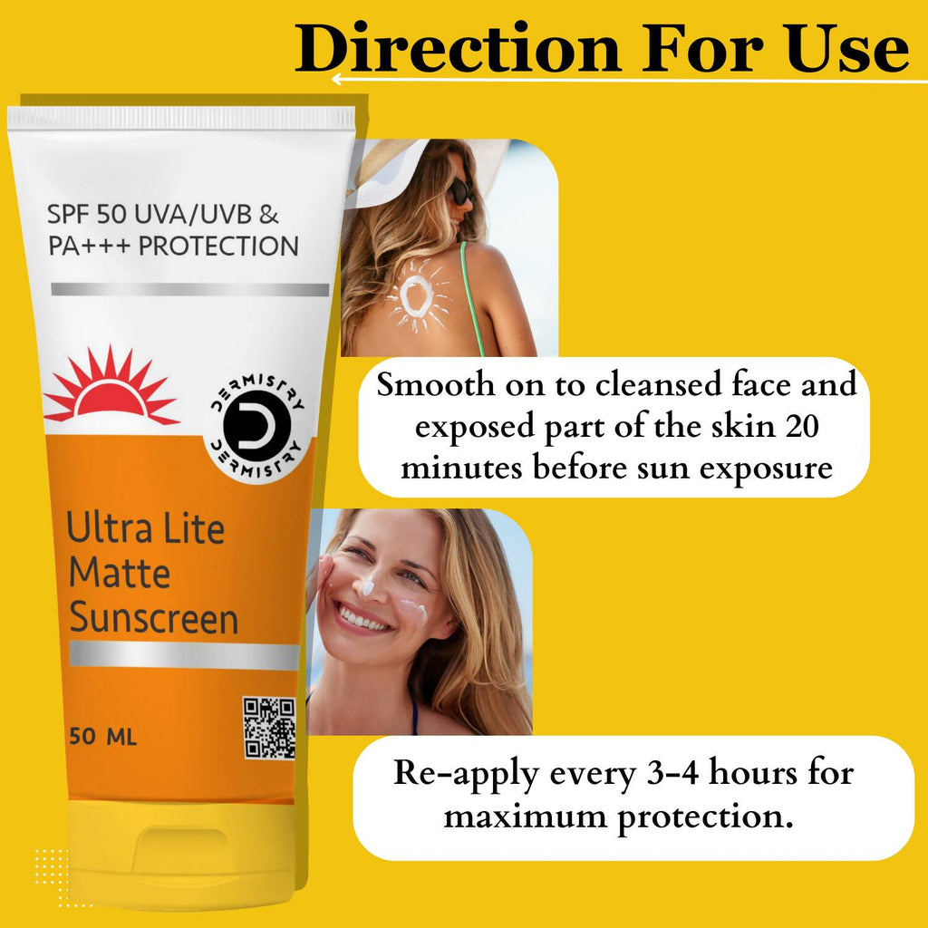 Dermistry Ultra Lite Matte Sunscreen & Natural Mineral Sunscreen | Grocsy