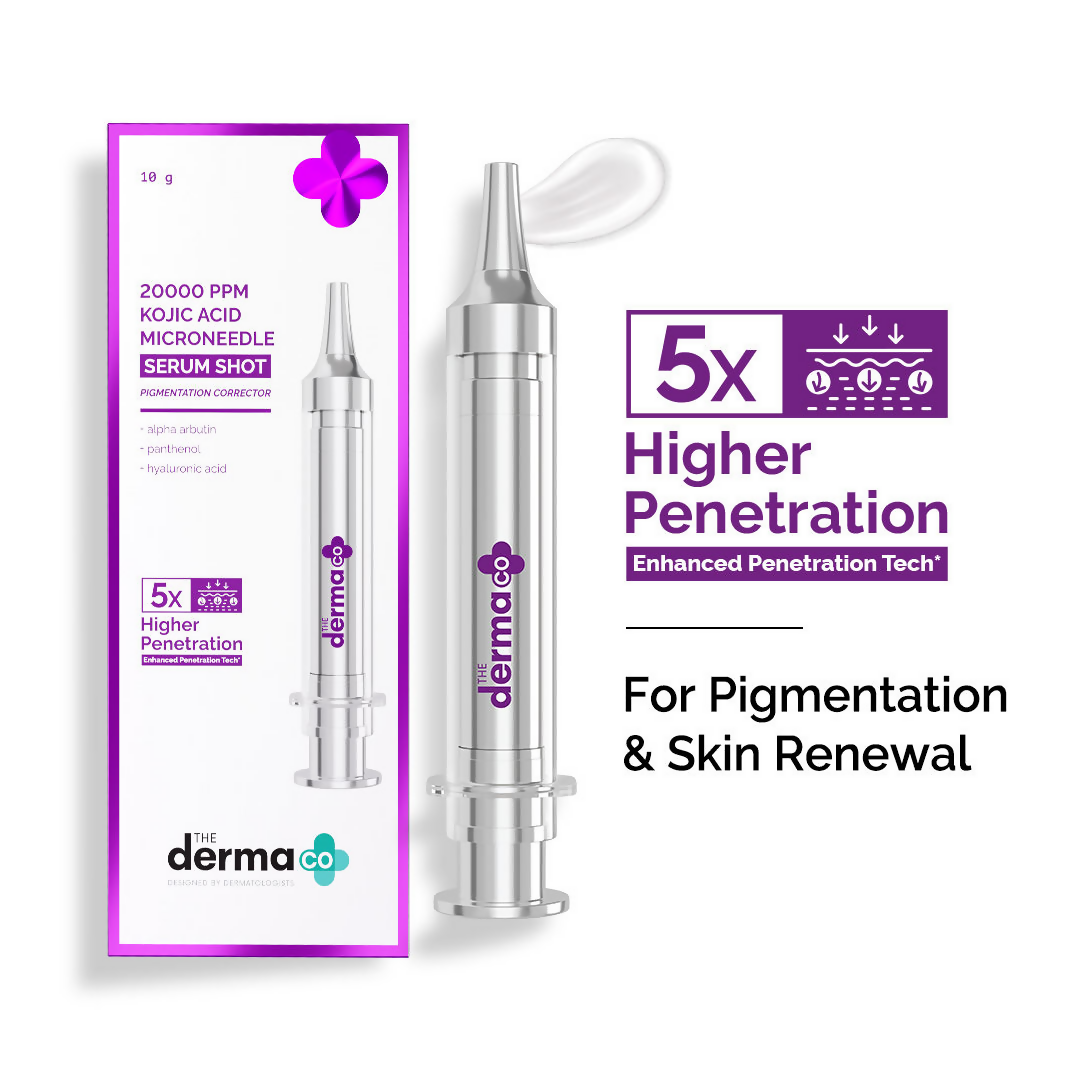 The Derma Co 20000 PPM Kojic Acid Microneedle Face Serum Shot for Pigmentation & Skin Renewal | Grocsy