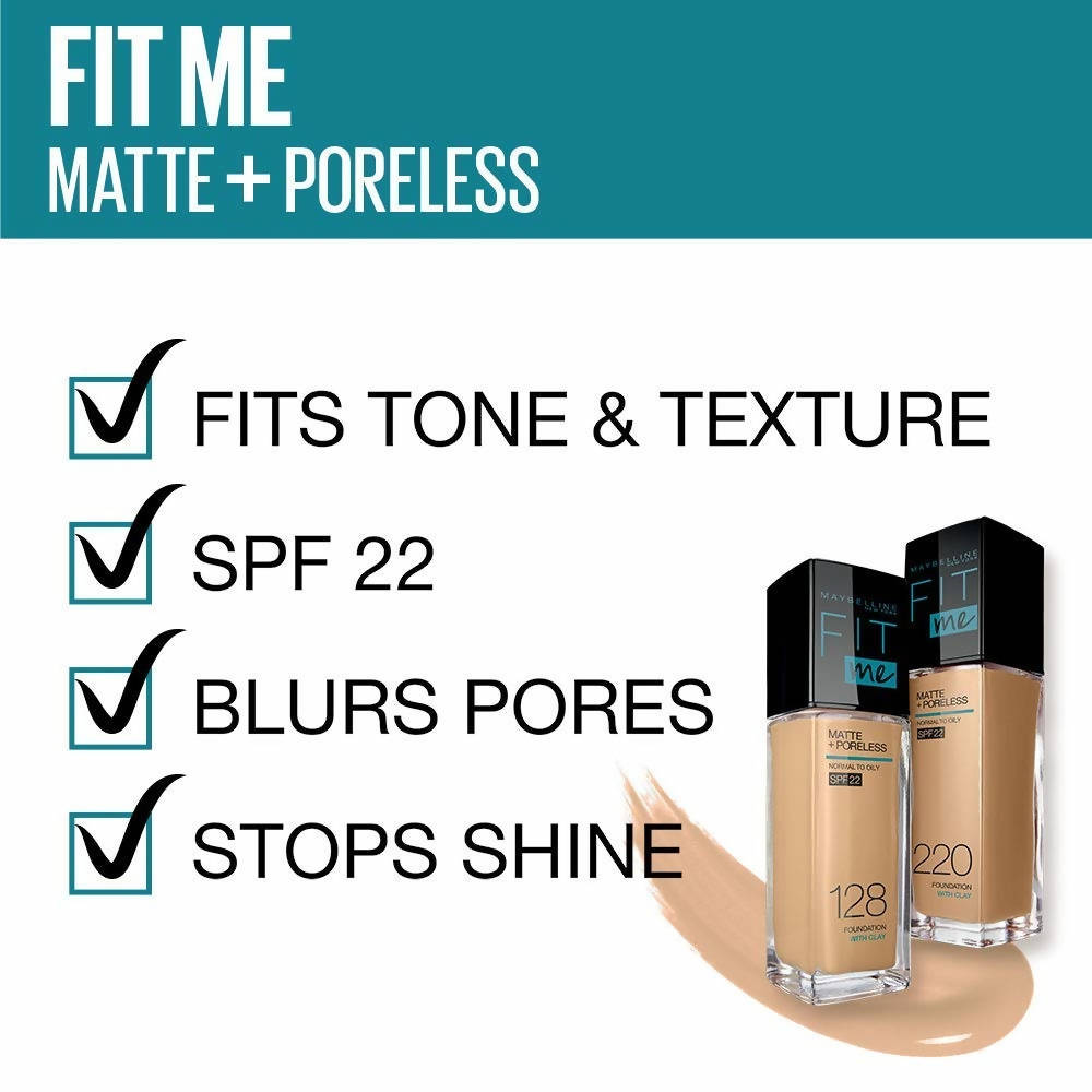 Maybelline New York Fit Me Matte + Poreless Liquid Foundation Tube -115 Ivory (18 Ml) | Grocsy
