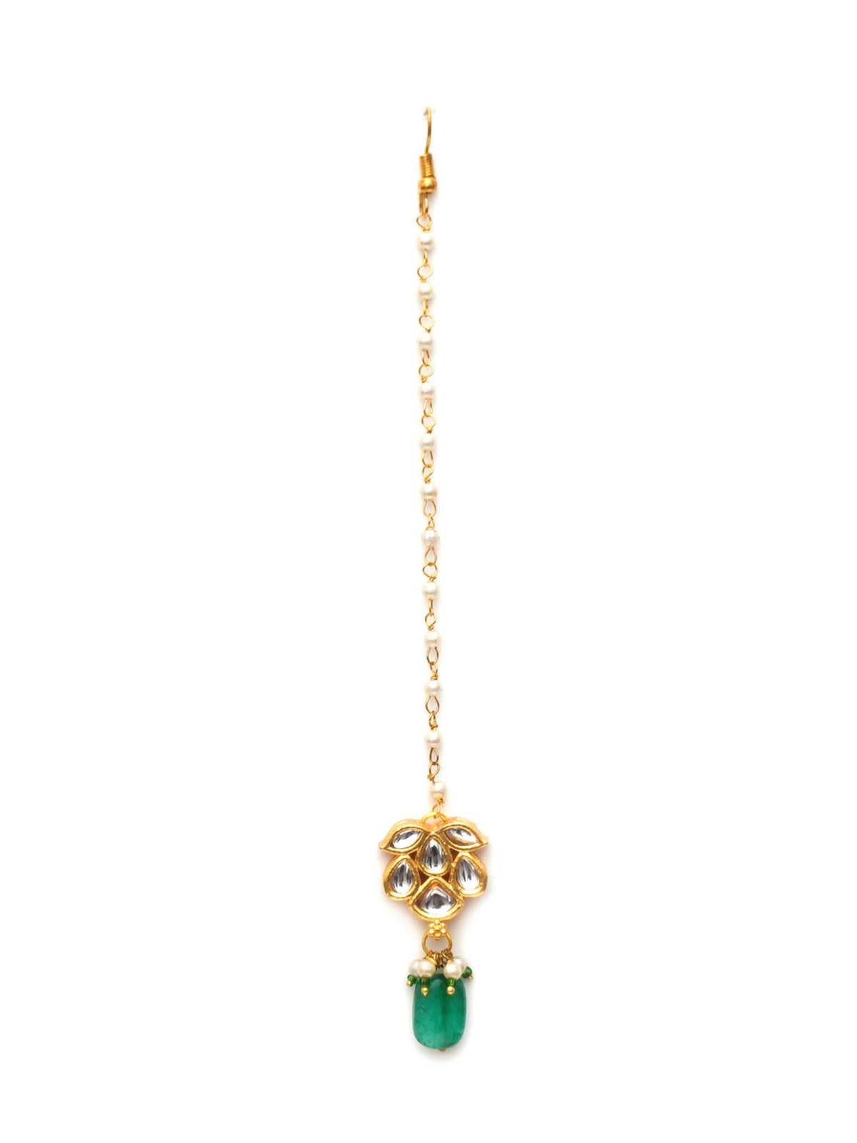 Kundan Maang Tikka (Gold) - Ruby Raang | Grocsy