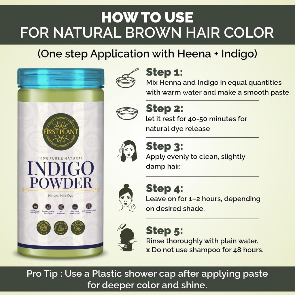 First Plant Natural Hair Dye Combo Pack For Black | Grocsy