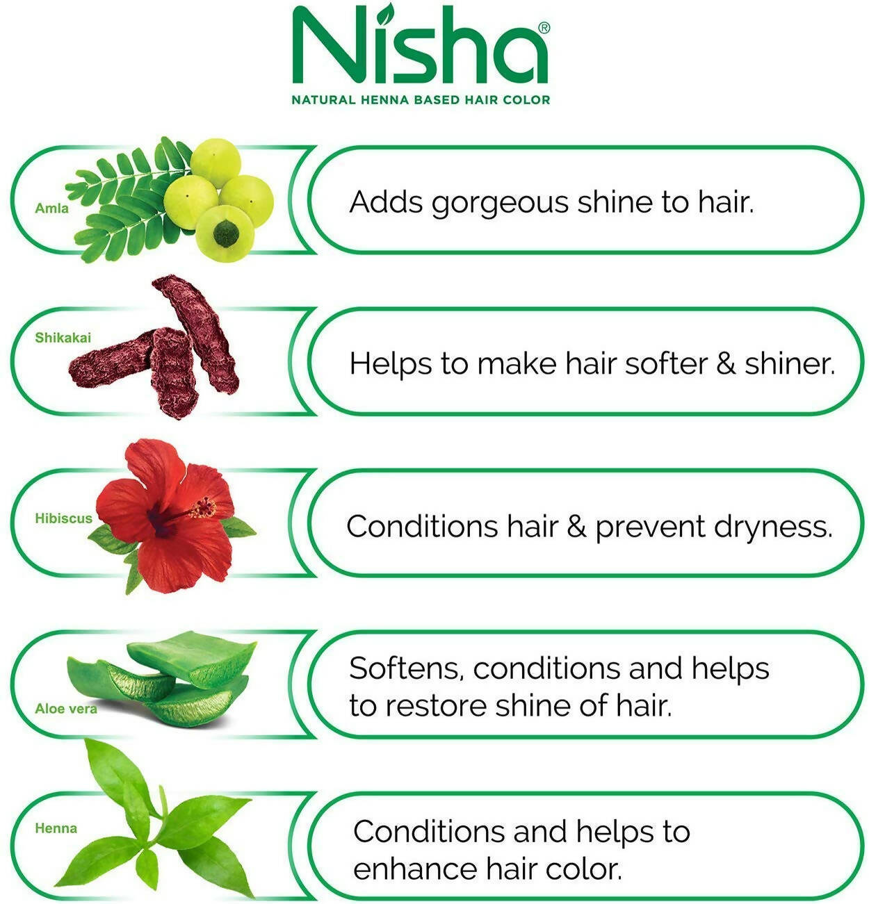 Nisha Natural Henna Based Hair Color Burgundy Red | Grocsy