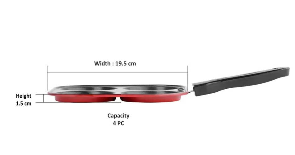 Sumeet Aluminium Non Stick 2.6mm Thick Mini Multi Snack Maker Pan | Grocsy