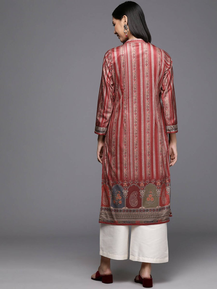 Ahalyaa Women's Traditional wear Kurta - Maroon | Grocsy