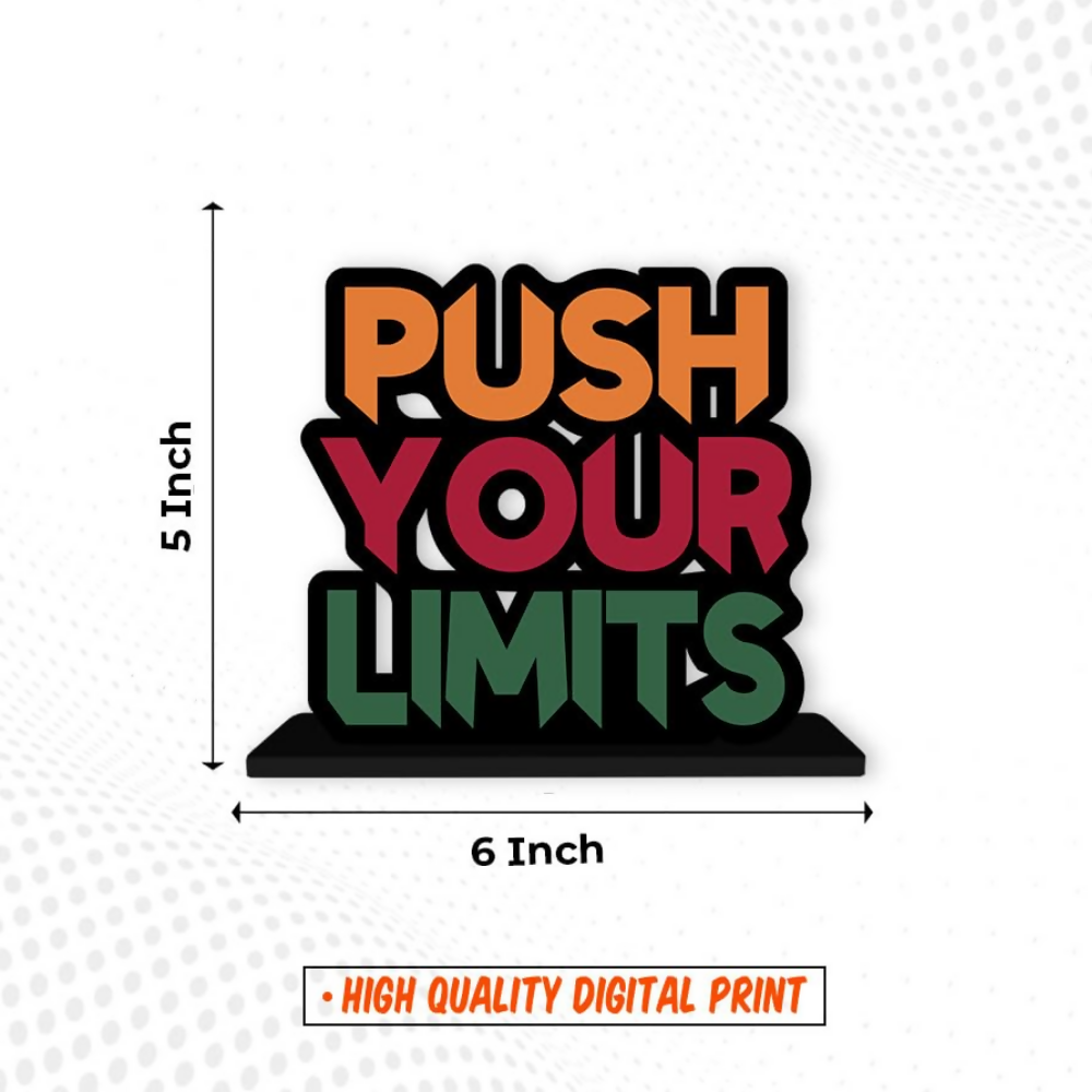 Artvibes Wooden Idols and Figurine Push Your Limit Quotes Table Decoration | Grocsy