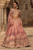 Lehenga Mart Designer Indian Wedding Lehenga Choli-Light Pink | Grocsy