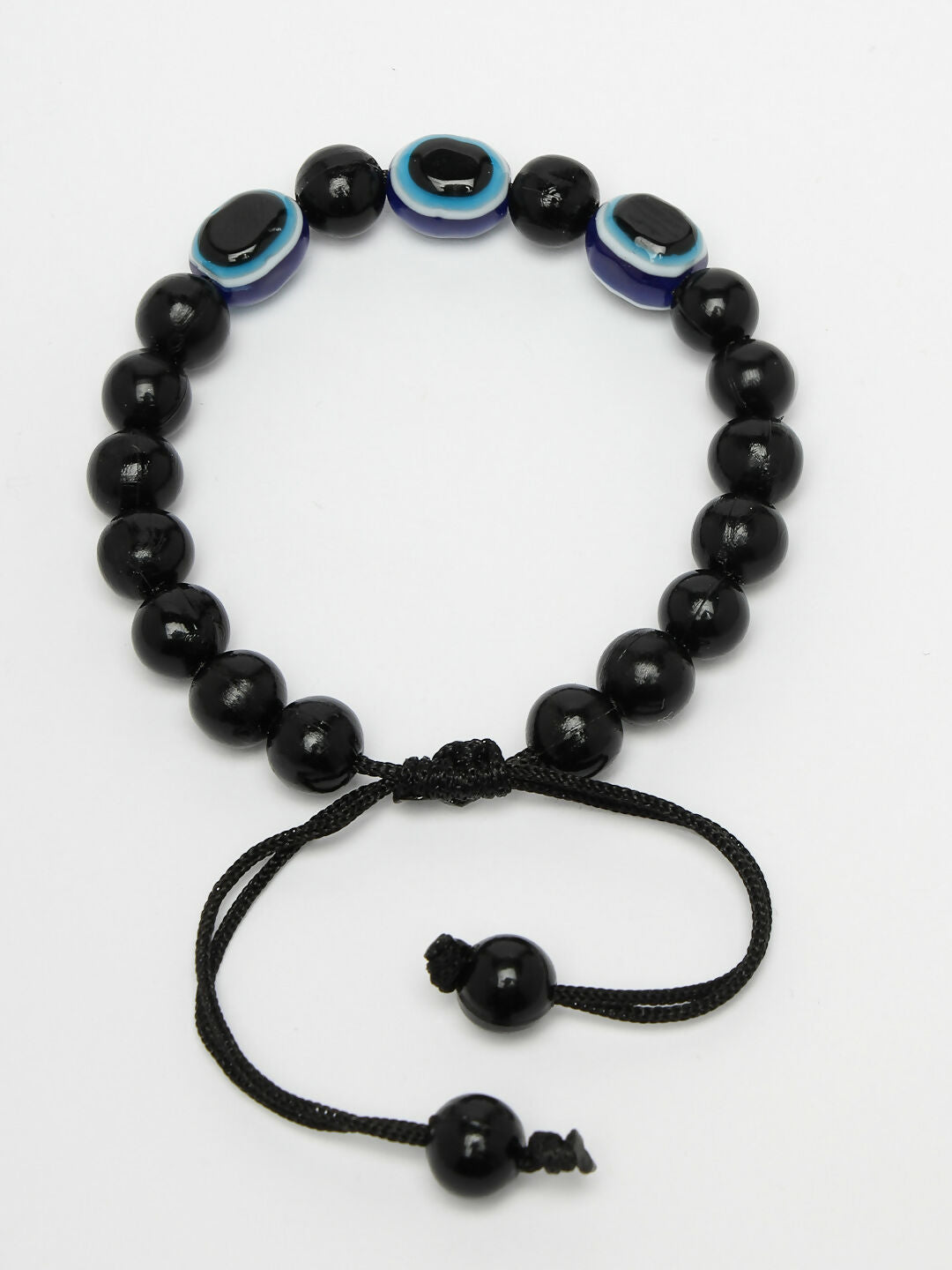 NVR Women & Men Black Evil Eye Rakhi With Roli Chawal | Grocsy