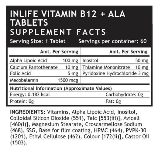 Inlife Vitamin B12 Tablets | Grocsy