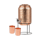 Not Available Copper Water Dispenser with 2 Glass and Stand | Grocsy