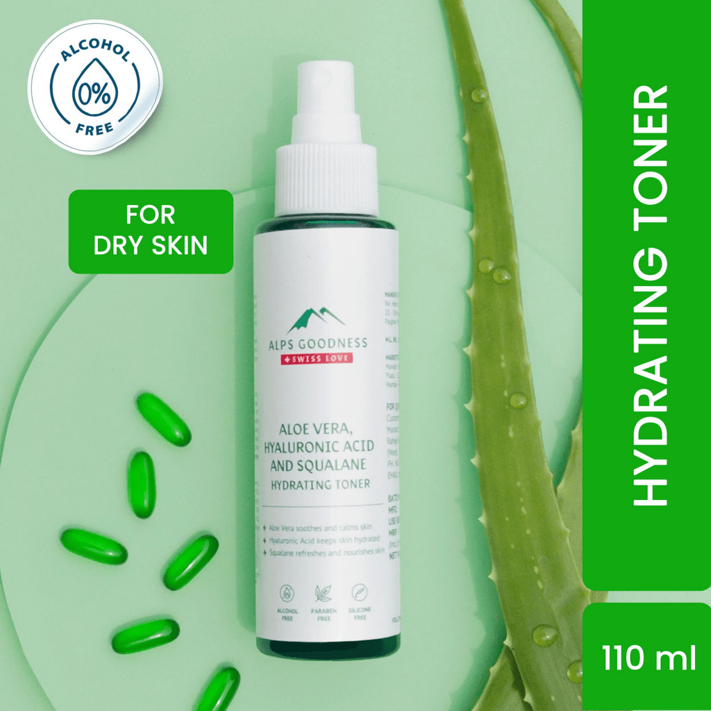 Alps Goodness Aloe Vera, Squalane & Hyaluronic Acid Hydrating Toner | Grocsy
