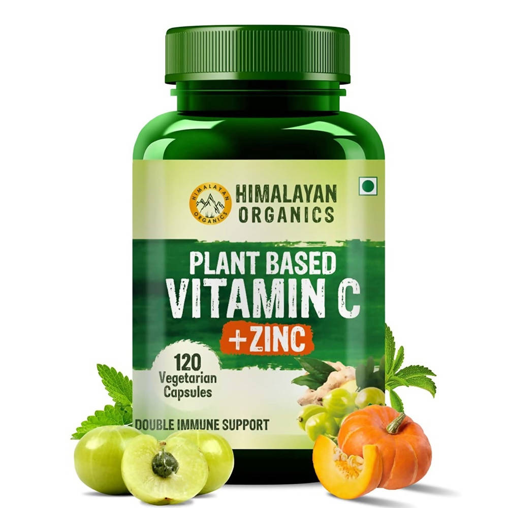 Himalayan Organics Plant Based Vitamin C + Zinc Double Immune Support Vegetarian Capsules | Grocsy