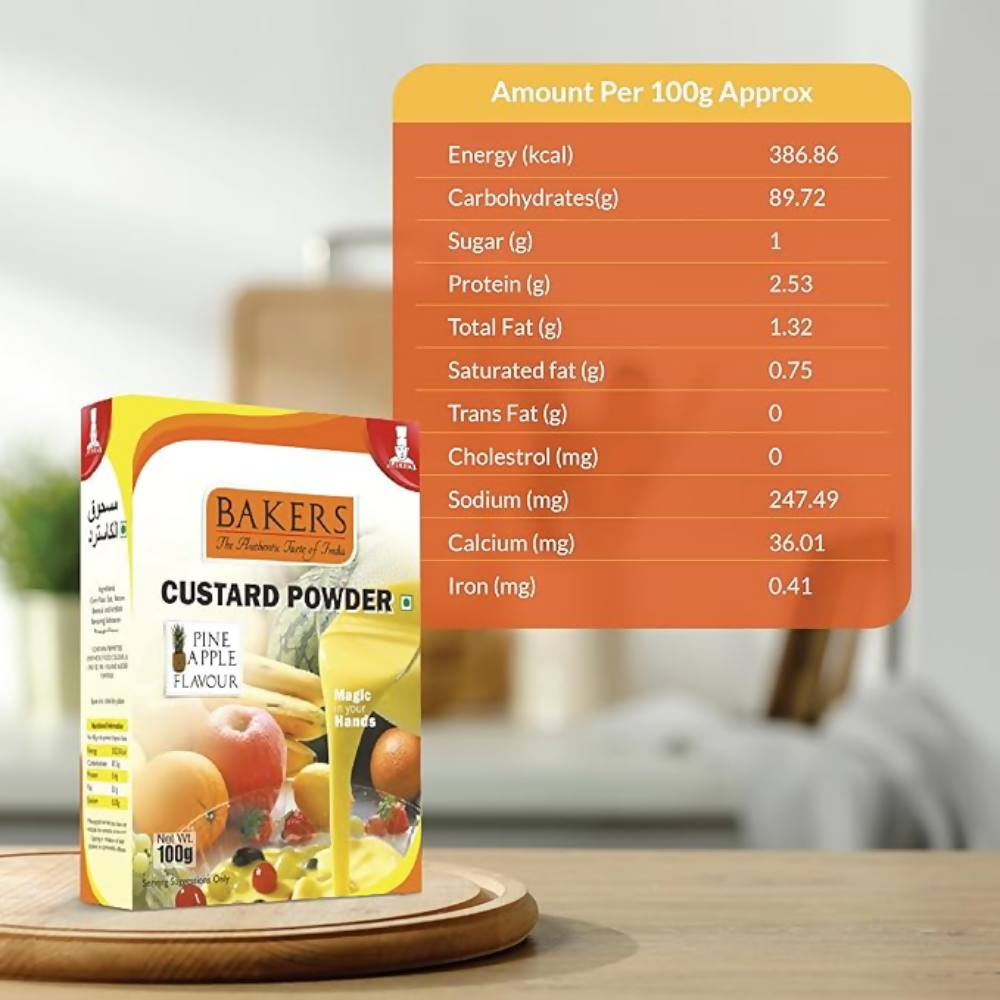 BAKERS Custard Powder - pineapple | Grocsy