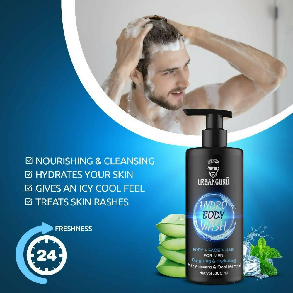 Urbanguru Hydro Body Wash 3 in 1 For Men | Grocsy