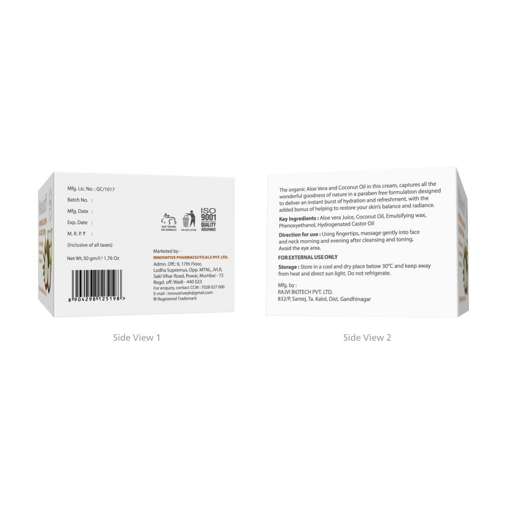 Maxisoft Hydrating Aloe vera & Coconut Cream | Grocsy