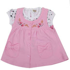 NammaBaby Baby Girl's A-Line Mini Frock Dress - Pink 114 | Grocsy