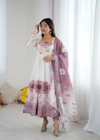 Joban Fashion Onion Pink Kurta Set Organza Sequin Embroidery Work | Grocsy