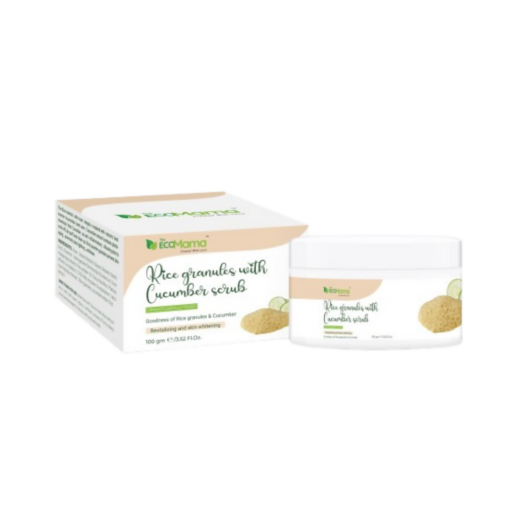 The Eco Mama Rice Granules With Cucumber Face Scrub | Grocsy