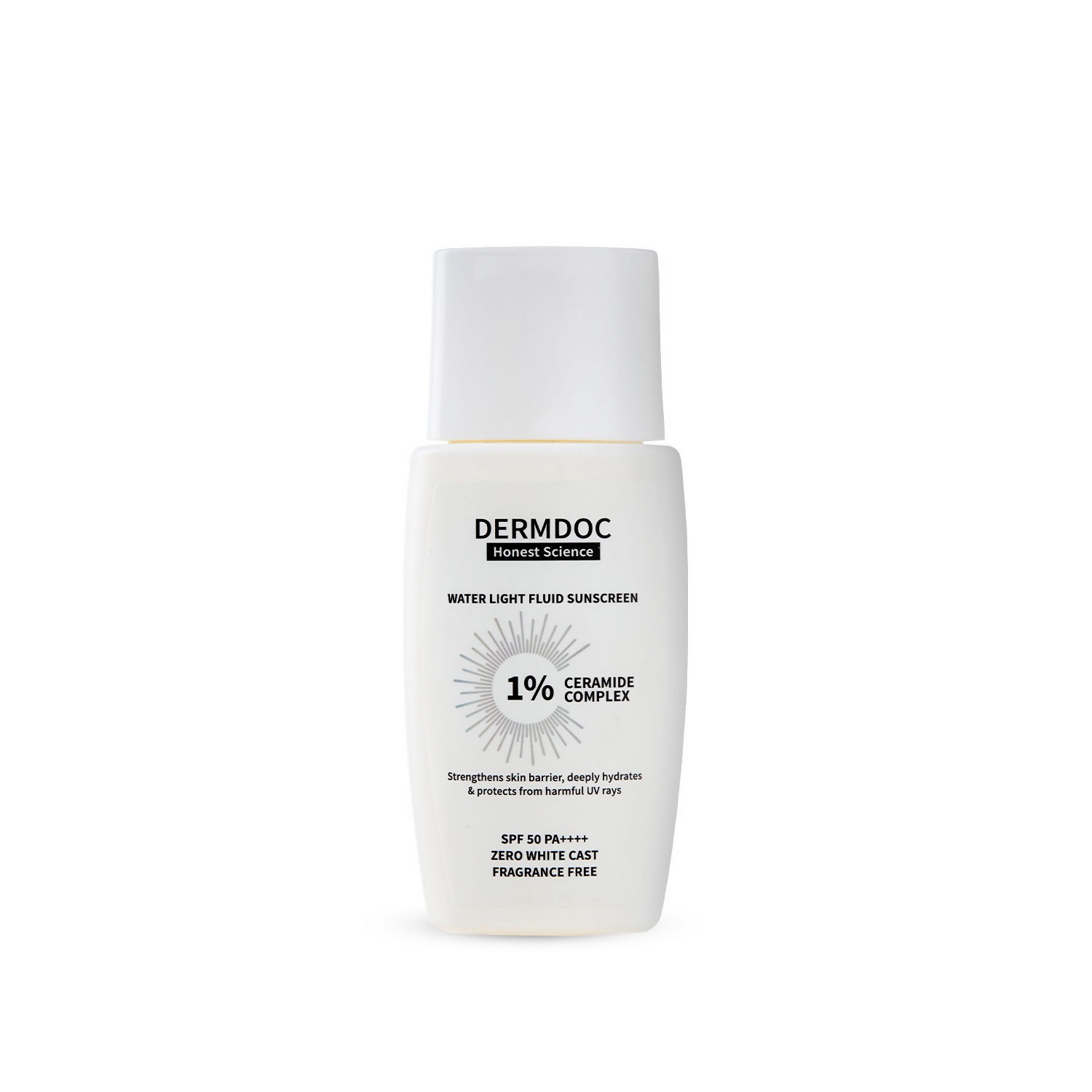Dermdoc 1% Ceramide Complex Water Light Fluid Sunscreen SPF 50 PA ++++ | Grocsy