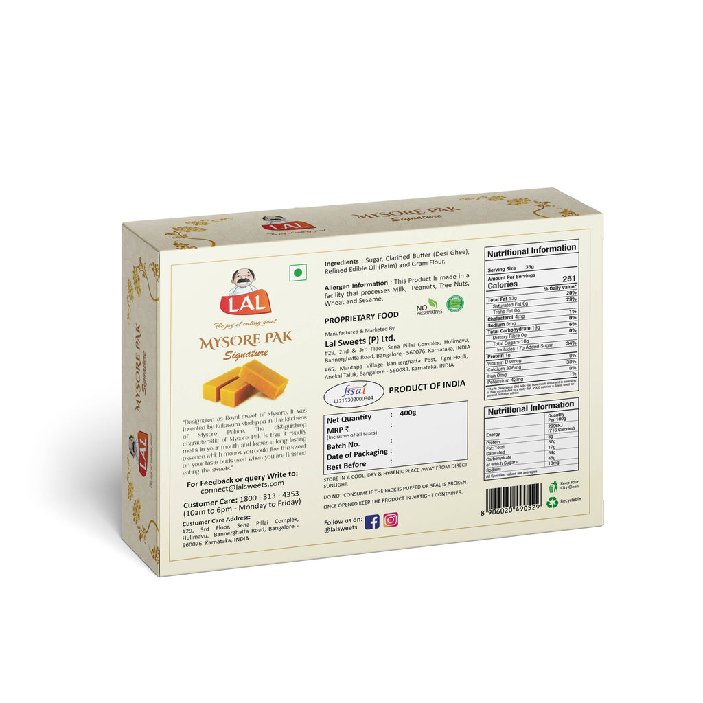 Lal Sweets Mysore Pak Signature | Grocsy