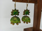 Terracotta Peacock Large Temple Jhumkas